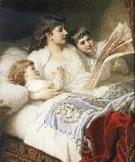 Anton Ebert Goodnight Story Germany oil painting reproduction
